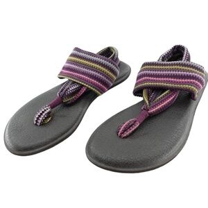 Sanuk Sz 8 Yoga Sling 2 Sandal Yoga Mat Multicolor Comfort Cushion Slip On
